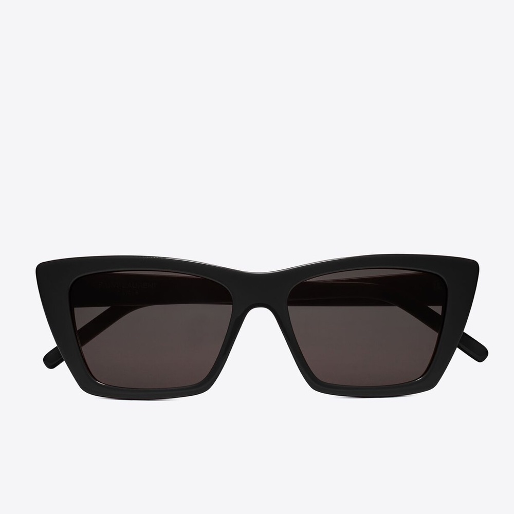 Saint Laurent Mica Cat Eye Sunglasses in Black - Hailey Bieber owns these